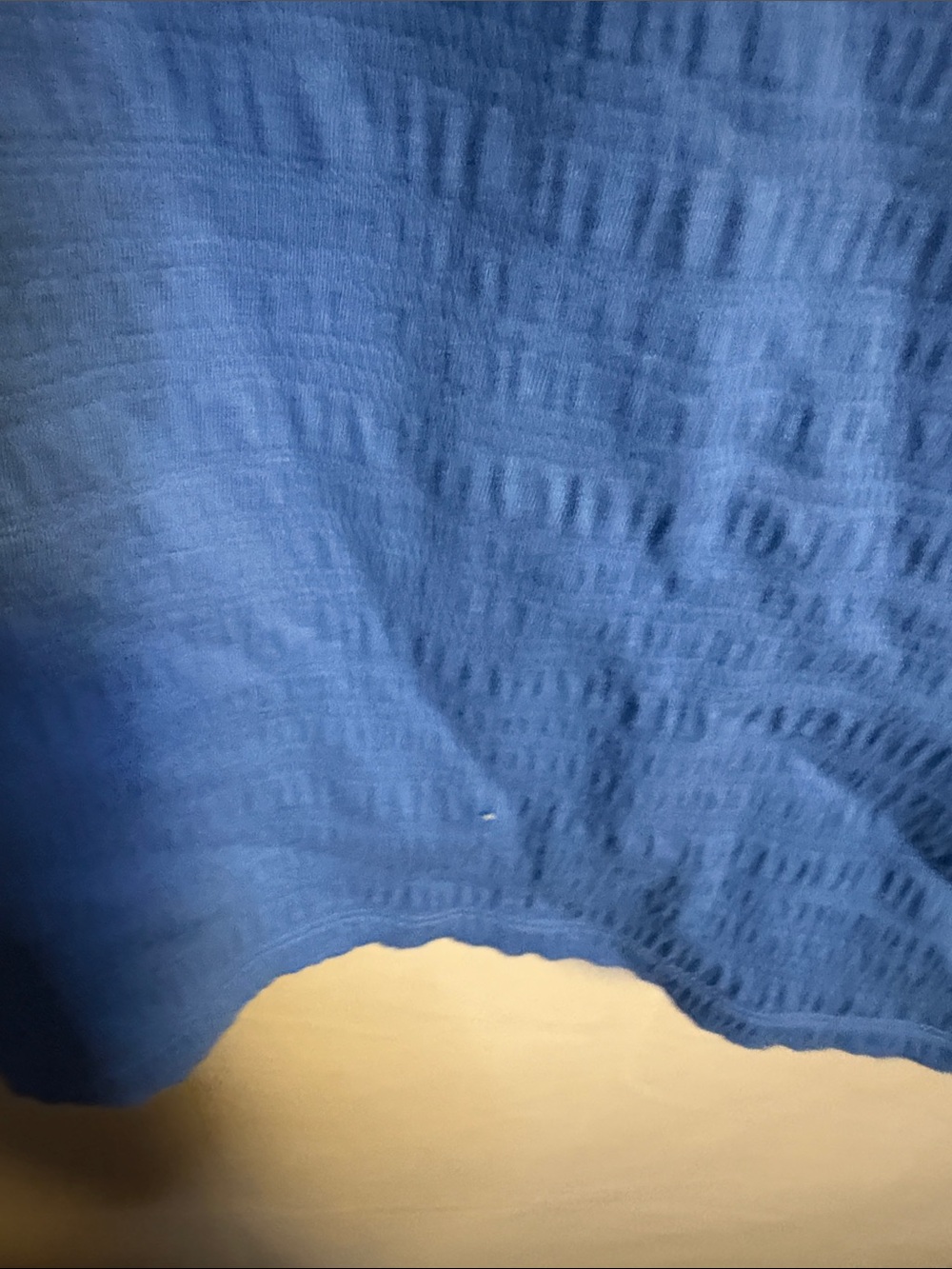 Talbots Periwinkle Blue Textured Puff-Sleeve Top - Picture 4 of 6